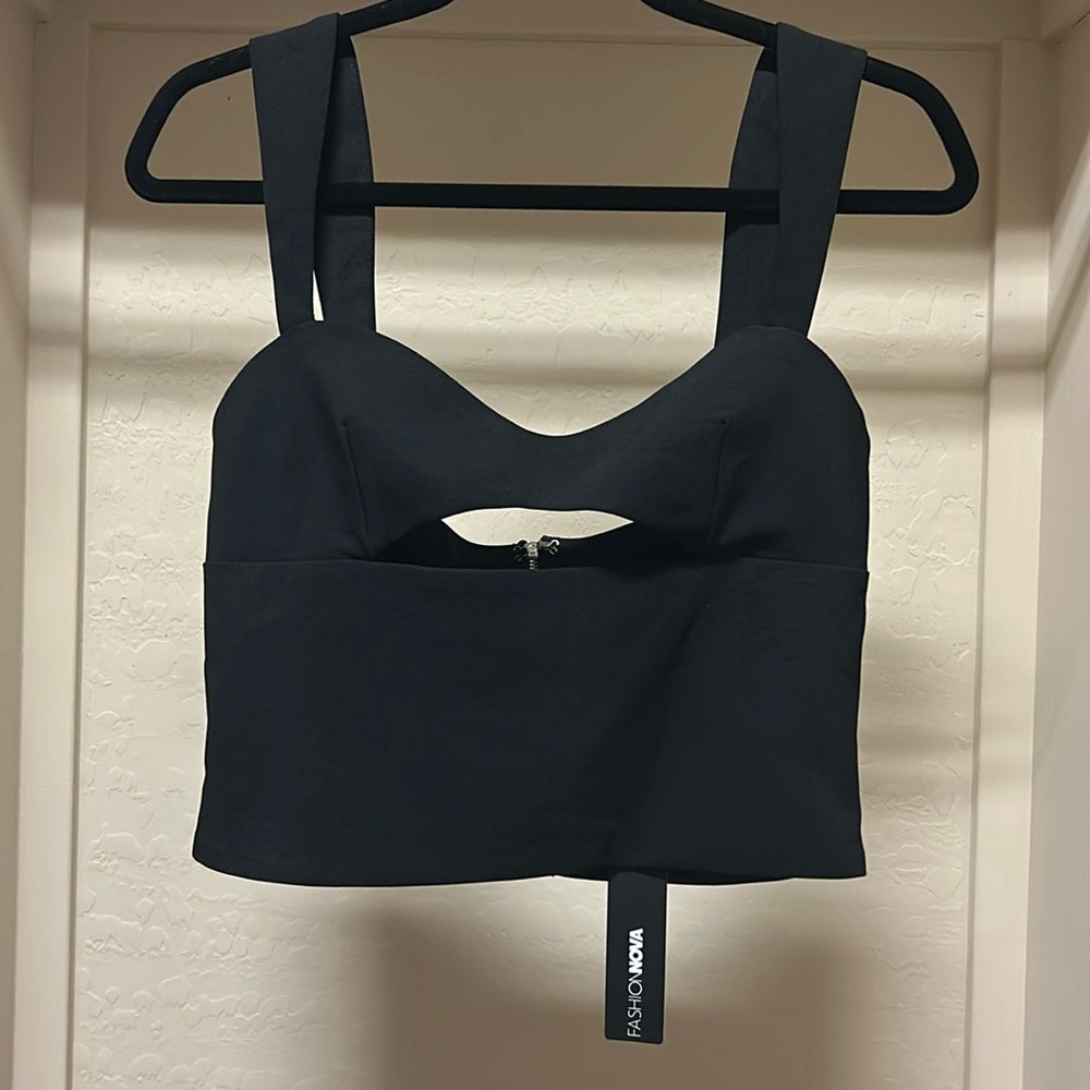 Fashion Nova Top Black Med